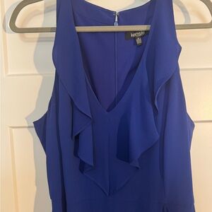 Kensie Women's Vibrant Blue Ruffle Blouse